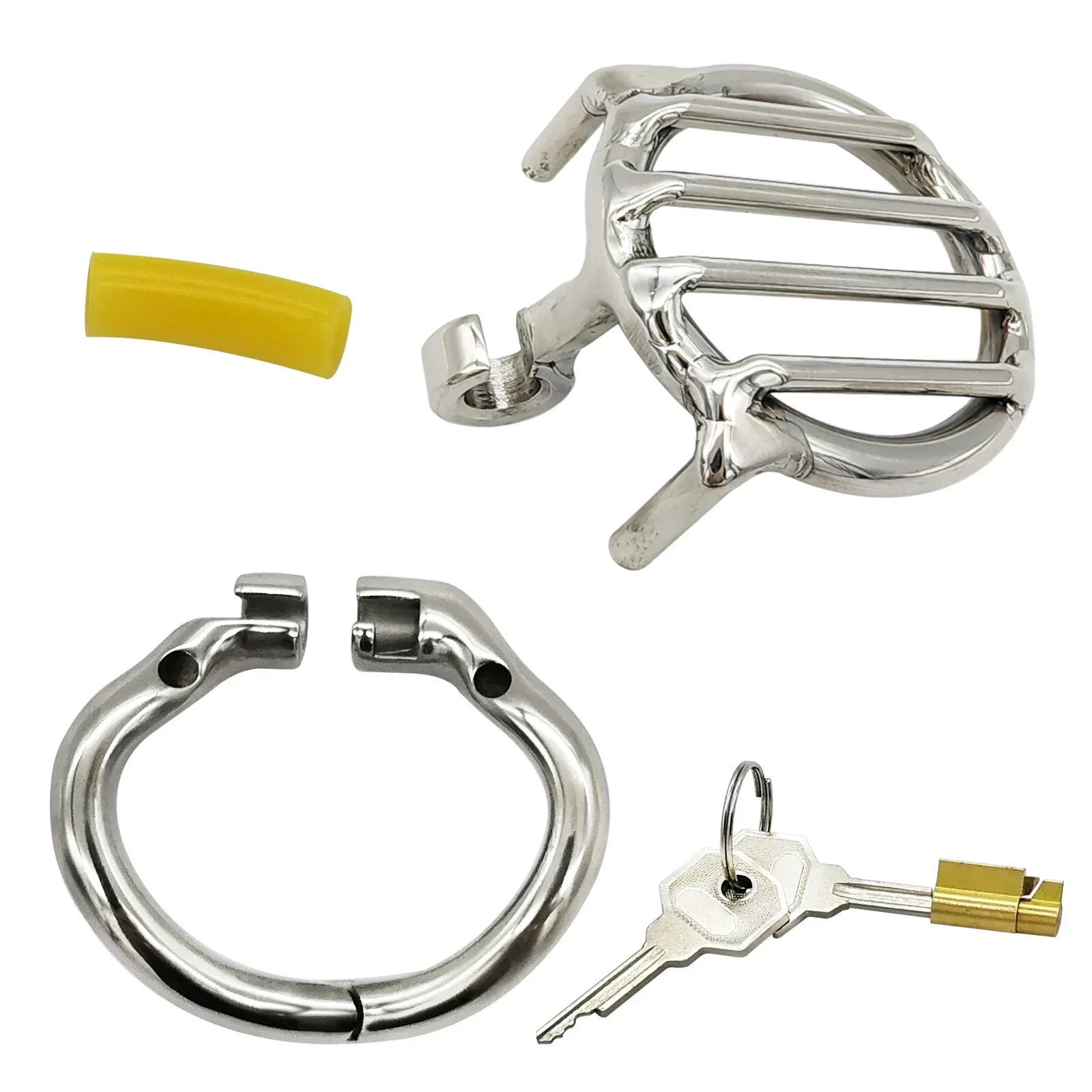 Newest Flat Cage Stainless Steel Male Chastity Device - Image 5