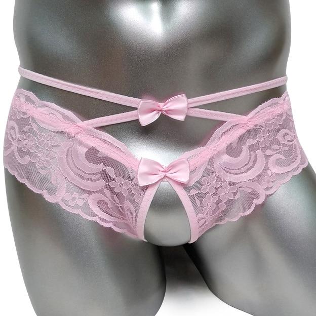 Open-Crotch Lace Panties