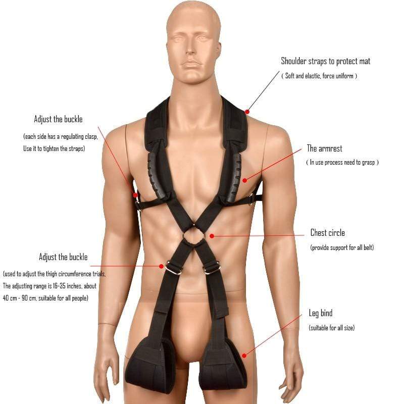 Padded Shoulder Strap Portable Sex Sling - Image 4