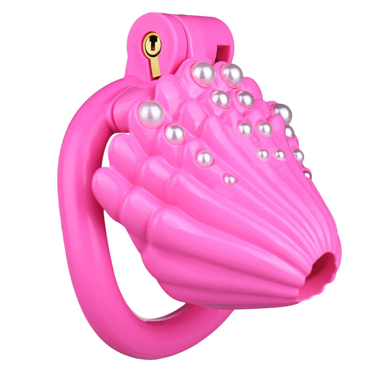 Pearl-Adorned Chastity Cage - Image 3