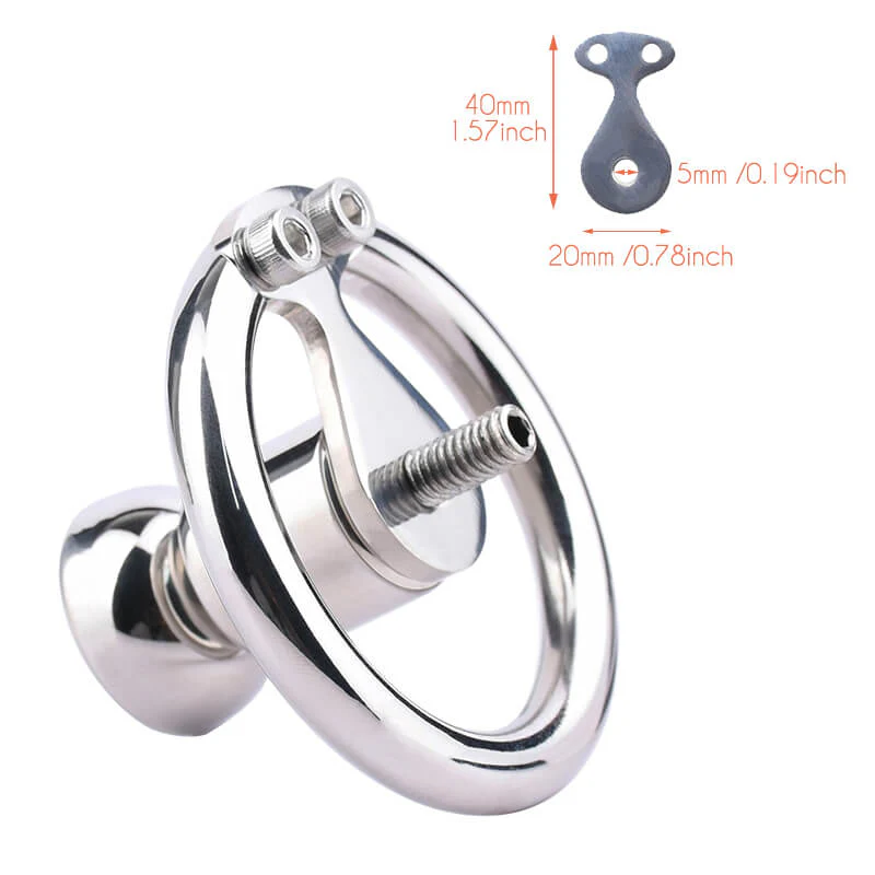 Penis Dildo Head New Stainless Steel Negative Chastity Cage - Image 11