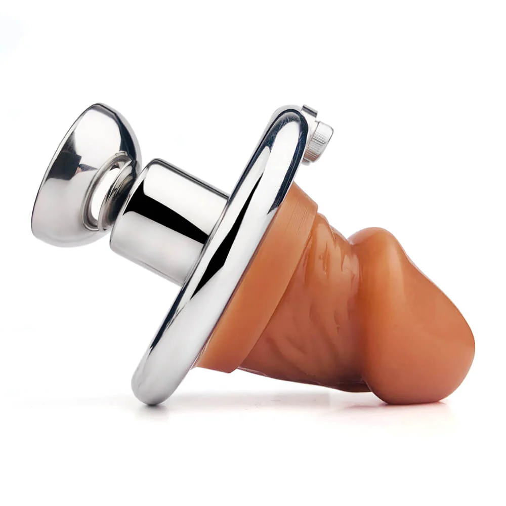 Penis Dildo Head New Stainless Steel Negative Chastity Cage - Image 4