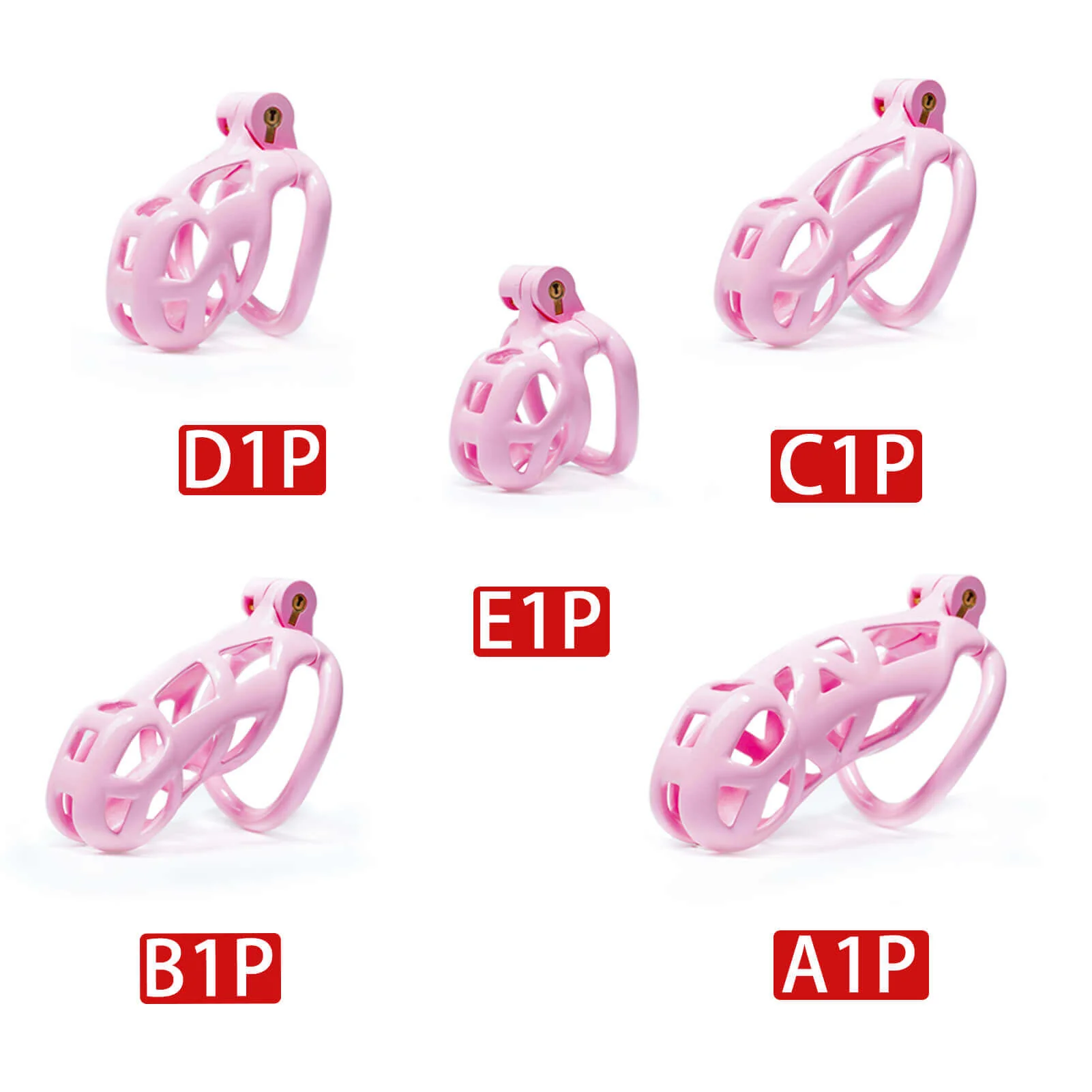 Pink Cobra Chastity Cage Kit 1.77 to 4.13 inches Long - Image 2