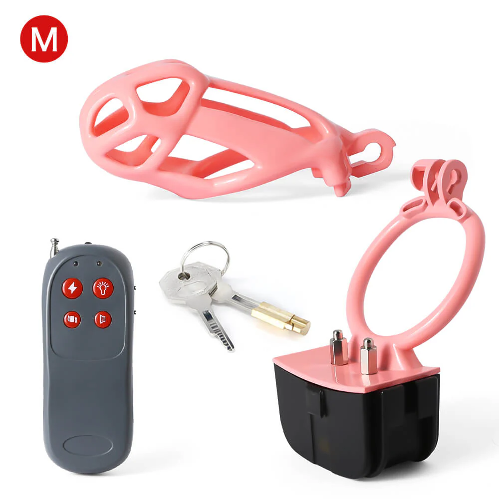 Pink Electric Shock Mamba Chastity Cage - Image 6