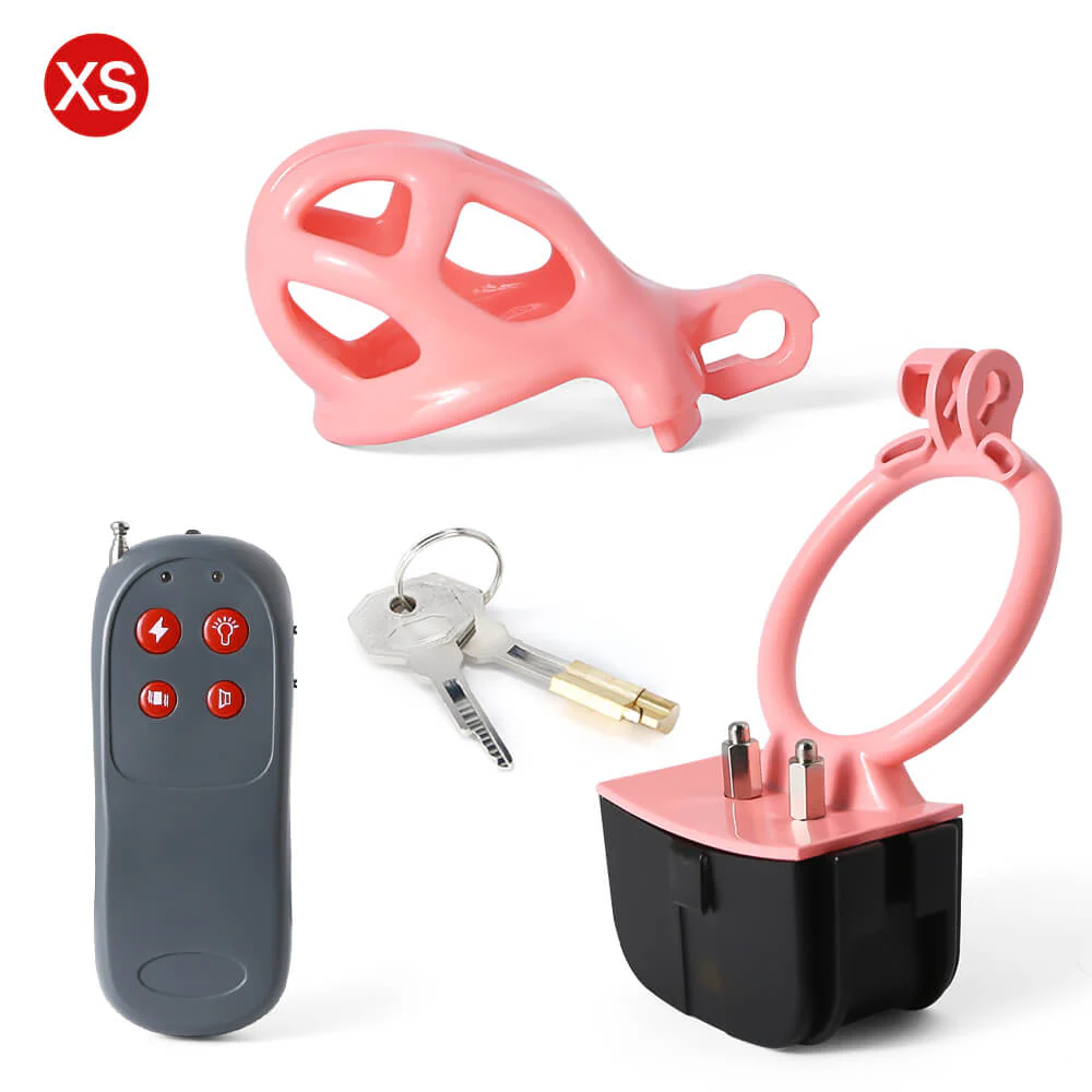 Pink Electric Shock Mamba Chastity Cage - Image 8