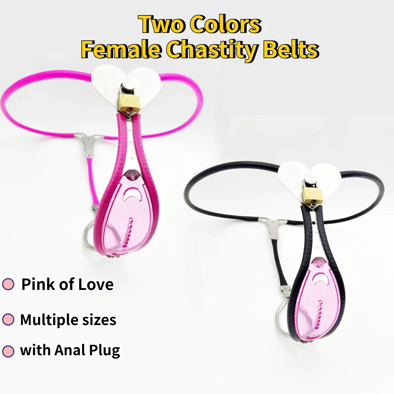 Pink Of Love - Invisible Female Chastity Belt Adjustable - Image 2