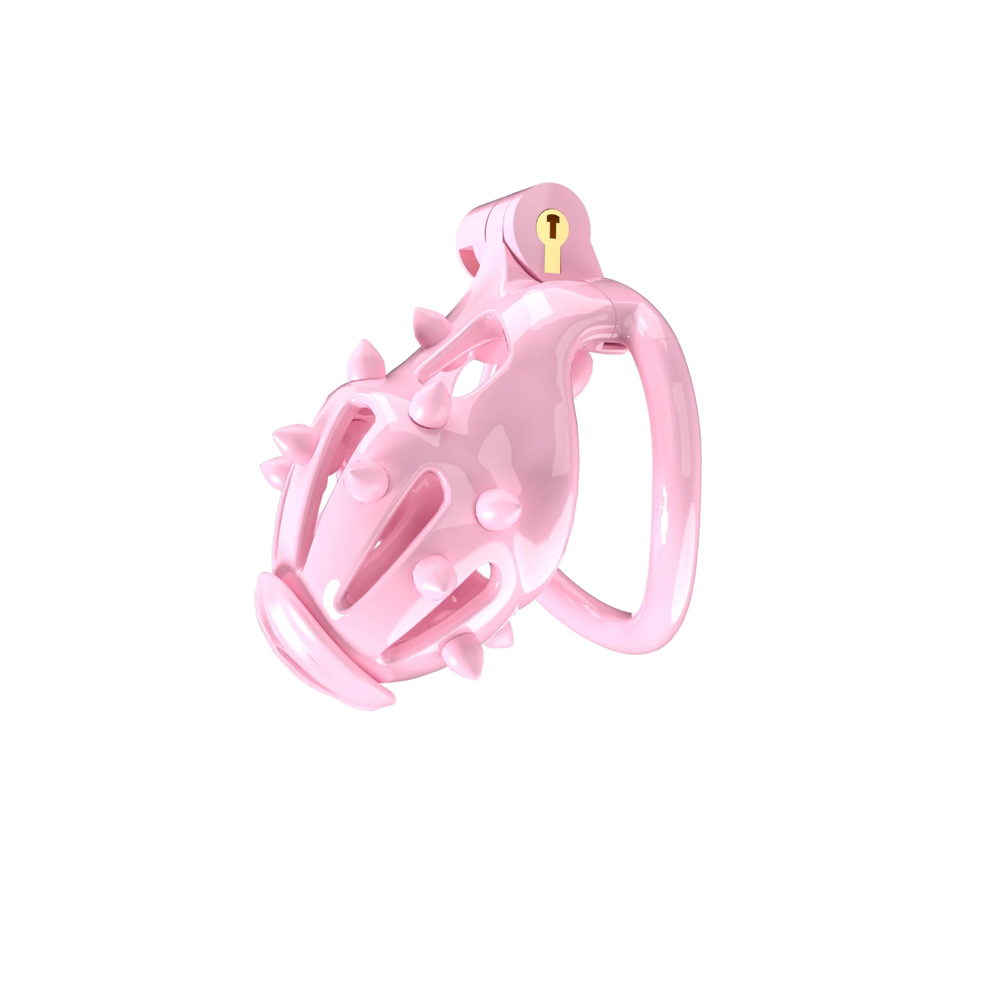 Pink Stripe Cobra Chastity Kits with Spikes pegs - Image 6