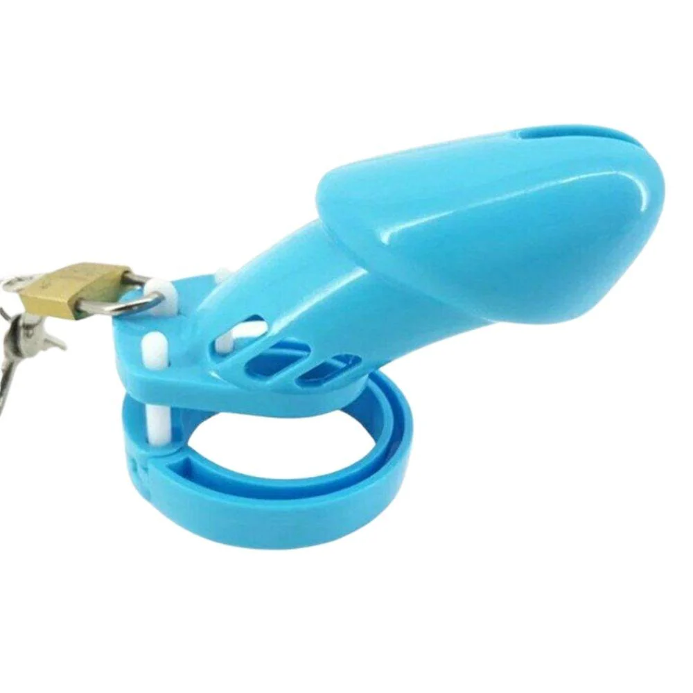 Blue Plastic Cock Cage 3.15 inches and 3.94 inches long - Image 4