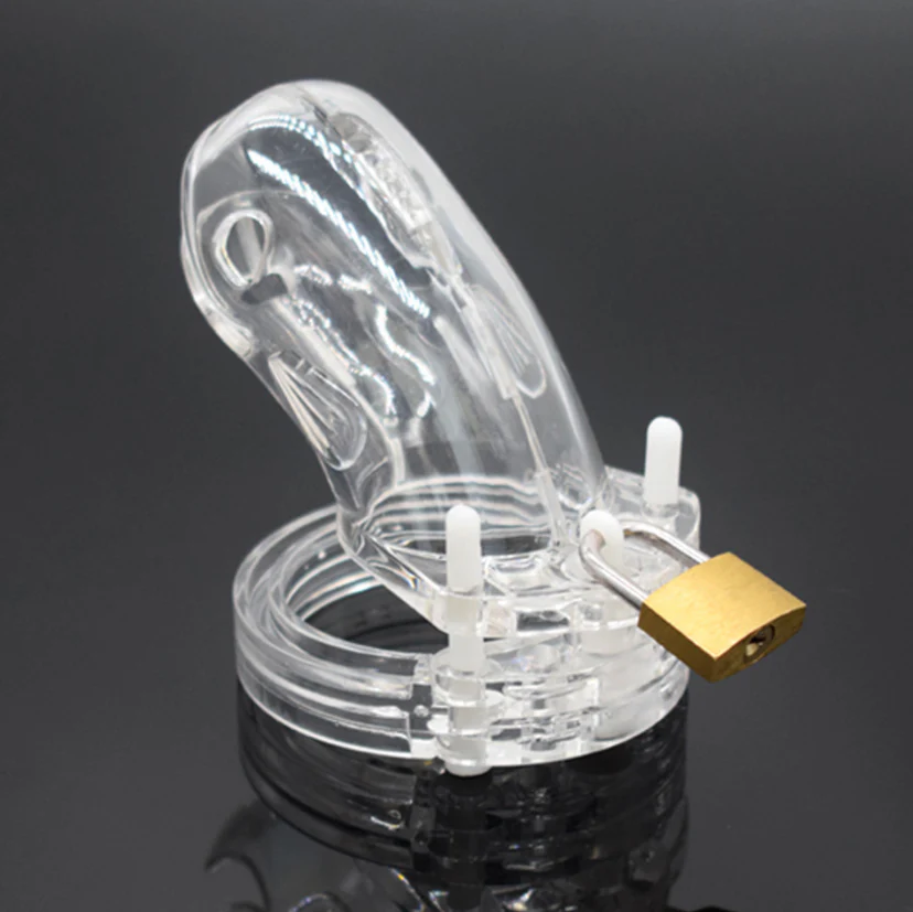 Plastic Cetacean Chastity Cage 3.22 Inches Long (All 5 Rings Included) - Image 3