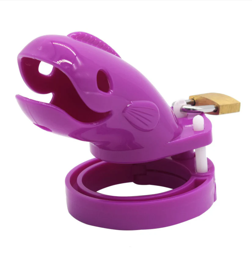 Plastic Cetacean Chastity Cage 3.22 Inches Long (All 5 Rings Included) - Image 5