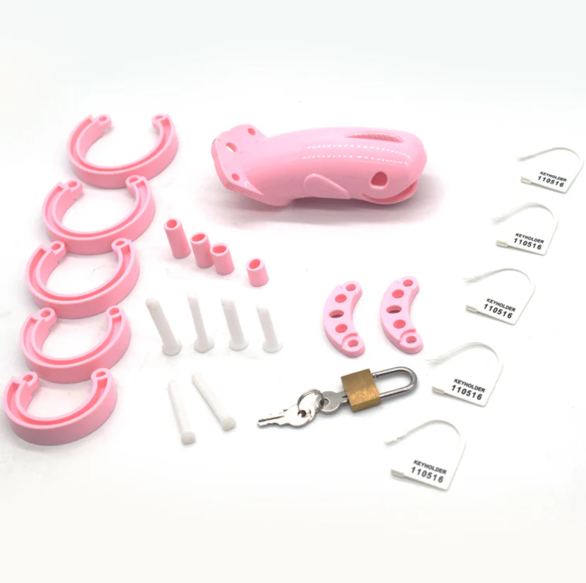 Plastic Cetacean Chastity Cage 3.22 Inches Long (All 5 Rings Included) - Image 6