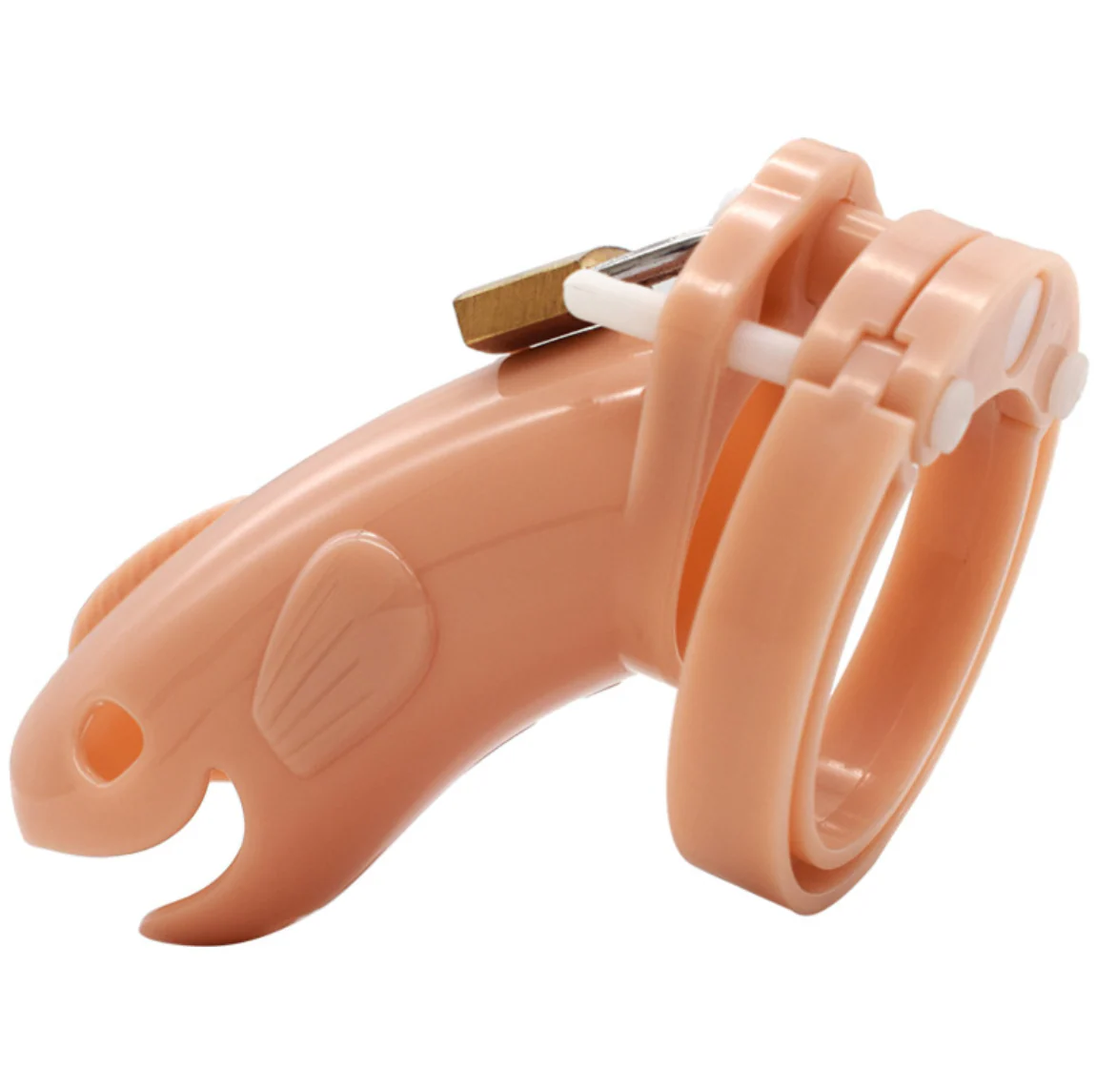 Plastic Cetacean Chastity Cage 3.22 Inches Long (All 5 Rings Included) - Image 8