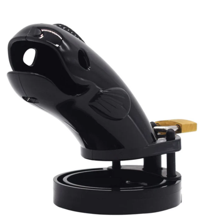 Plastic Cetacean Chastity Cage 4.56 Inches Long (All 5 Rings Included) - Image 2