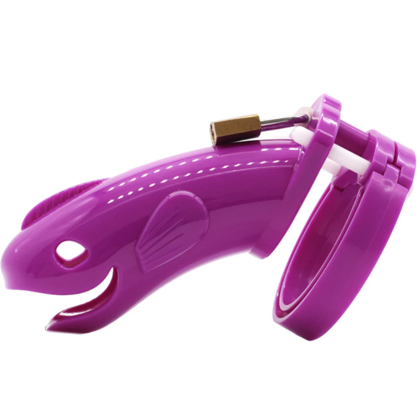 Plastic Cetacean Chastity Cage 4.56 Inches Long (All 5 Rings Included) - Image 3