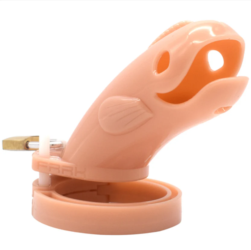 Plastic Cetacean Chastity Cage 4.56 Inches Long (All 5 Rings Included) - Image 4