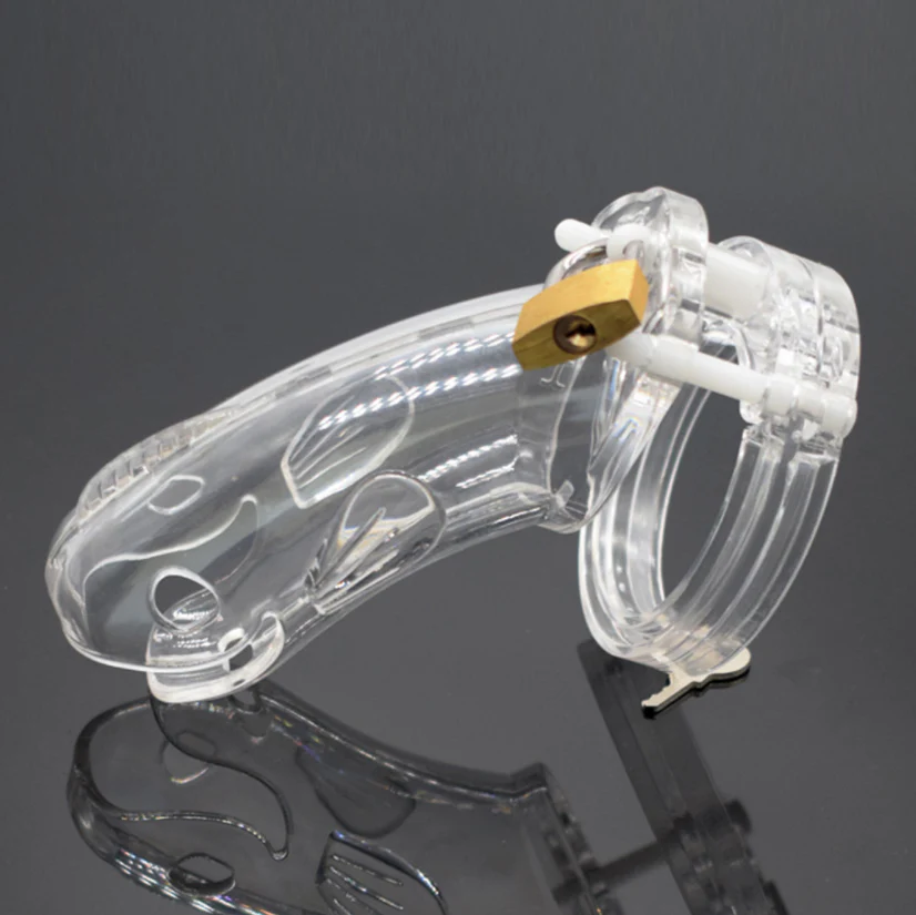 Plastic Cetacean Chastity Cage 4.56 Inches Long (All 5 Rings Included) - Image 5
