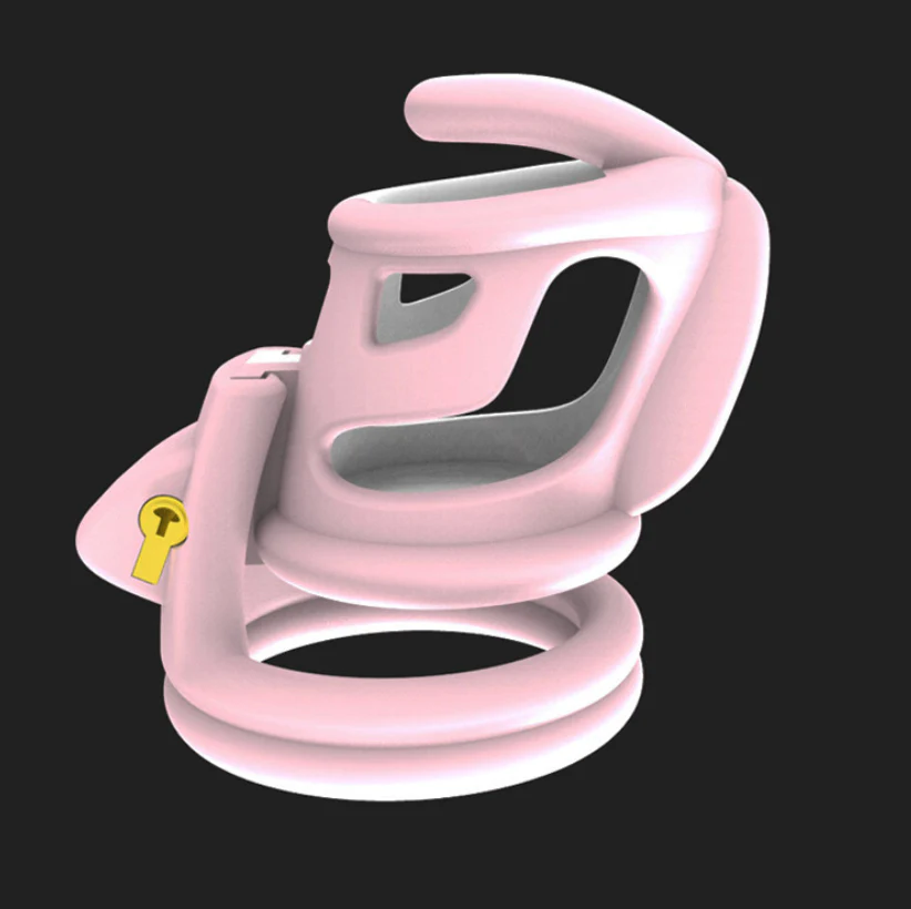 Plastic Chastity Cage 2.28 Inches Long (All 4 Rings Included) - Image 3