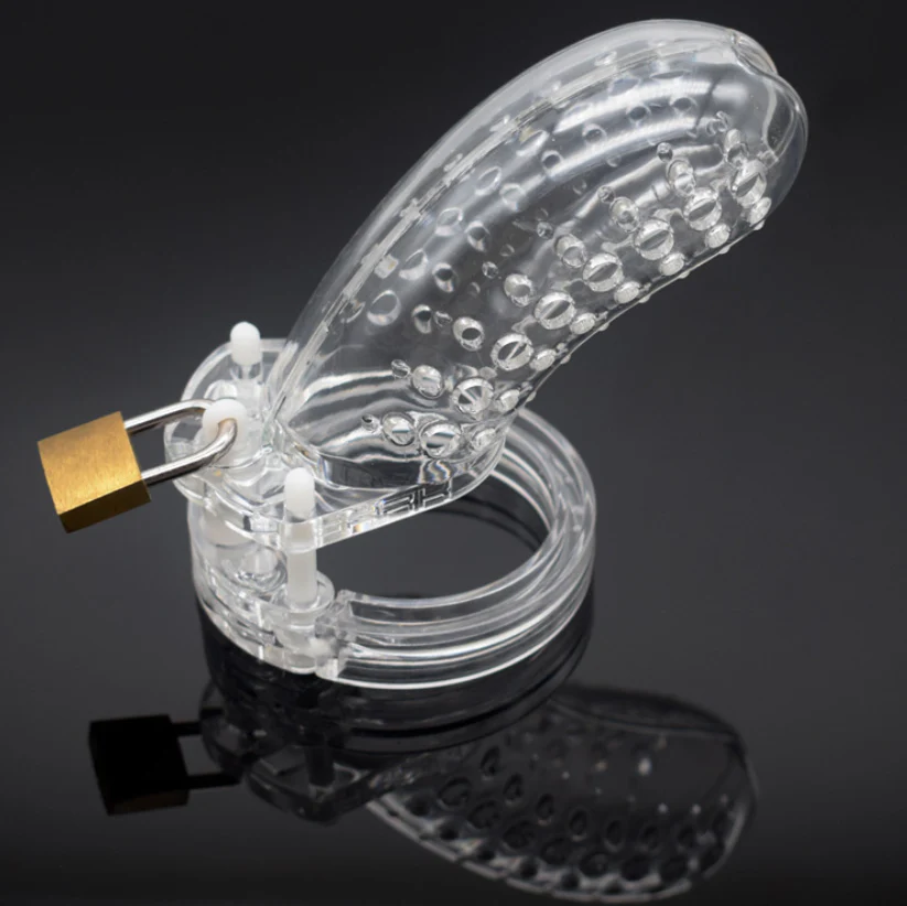 Plastic Chastity Cage 4.5 Inches Long (All 5 Rings Included) - Image 4