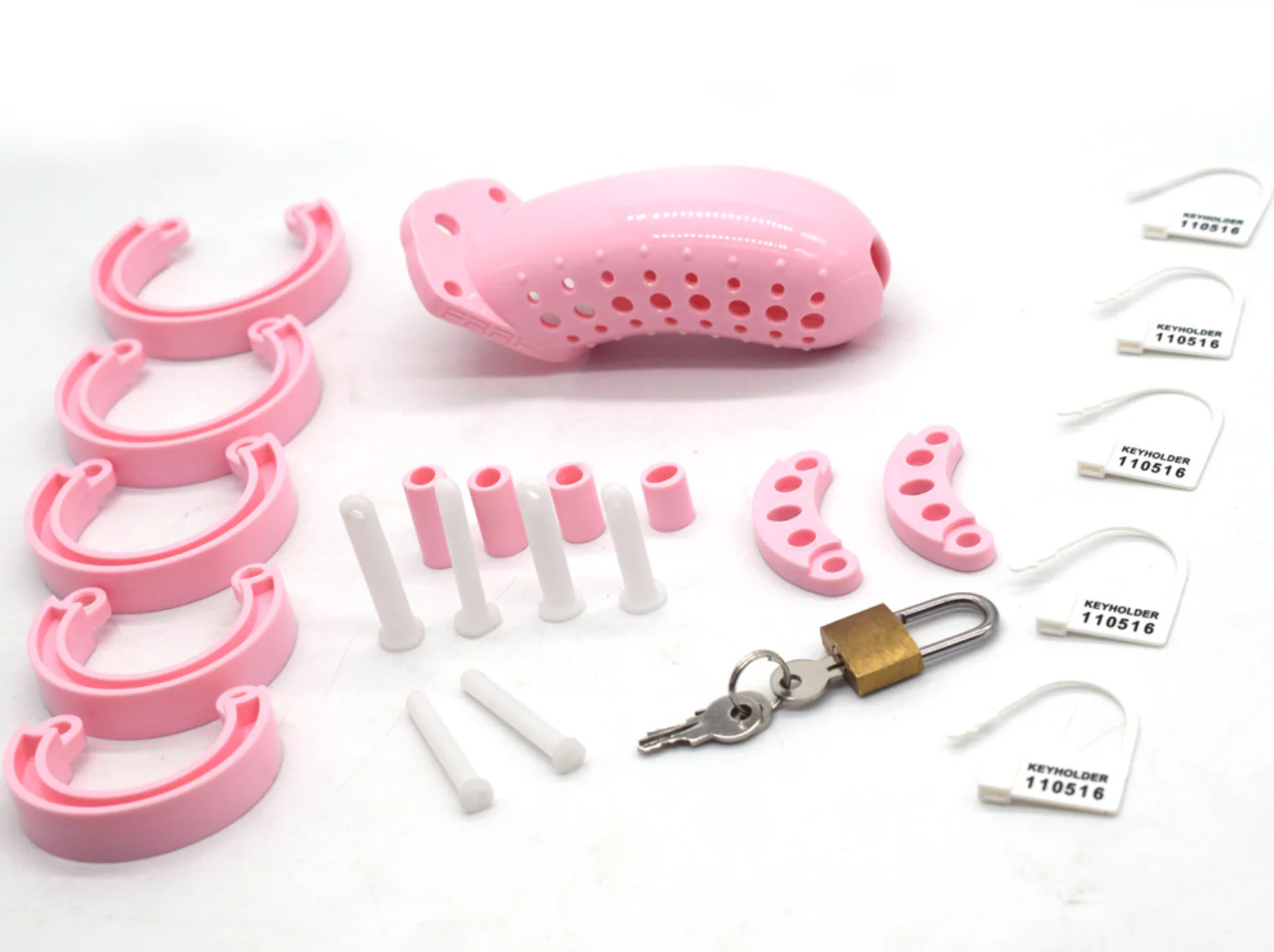 Plastic Chastity Cage 4.5 Inches Long (All 5 Rings Included) - Image 8