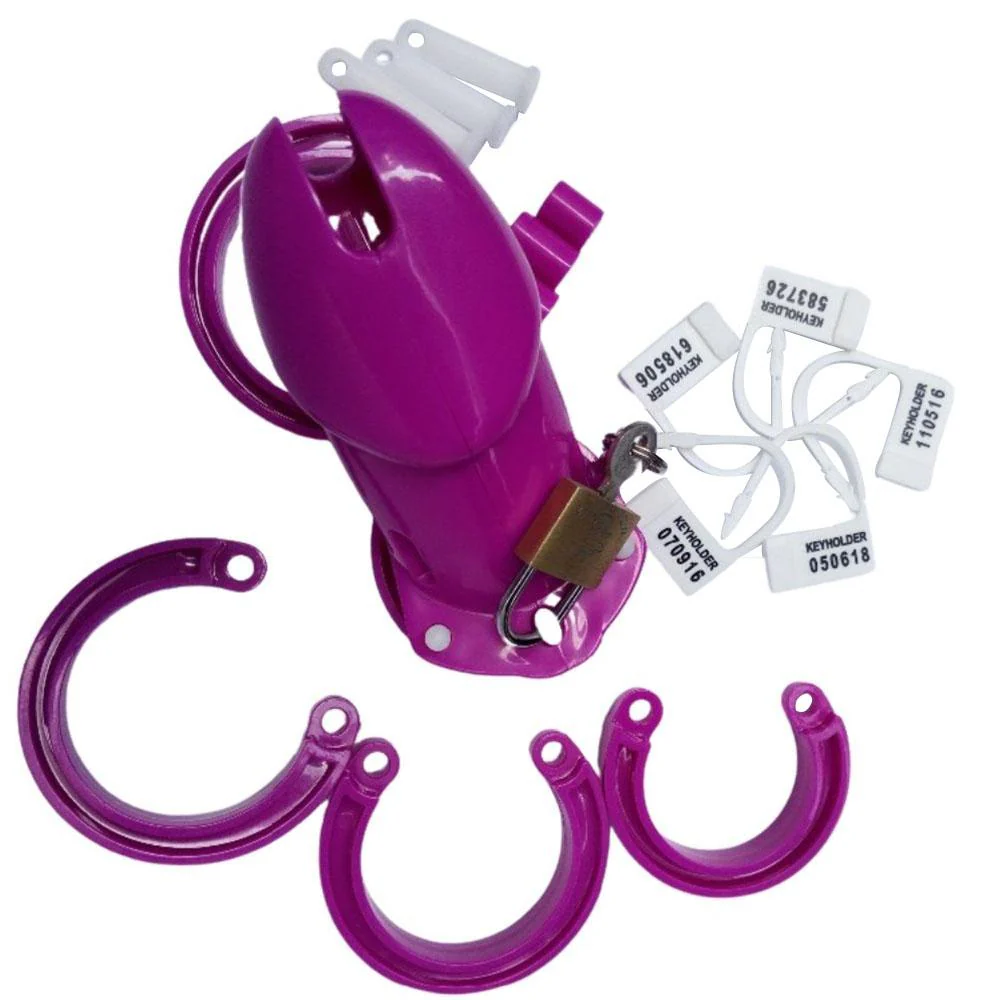Purple Plastic Cock Cage 3.15 inches and 3.94 inches long - Image 11