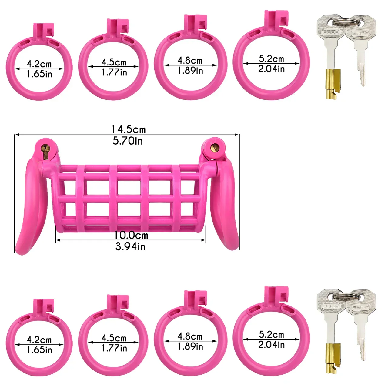Plastic Twin Chastity Cage - Image 10