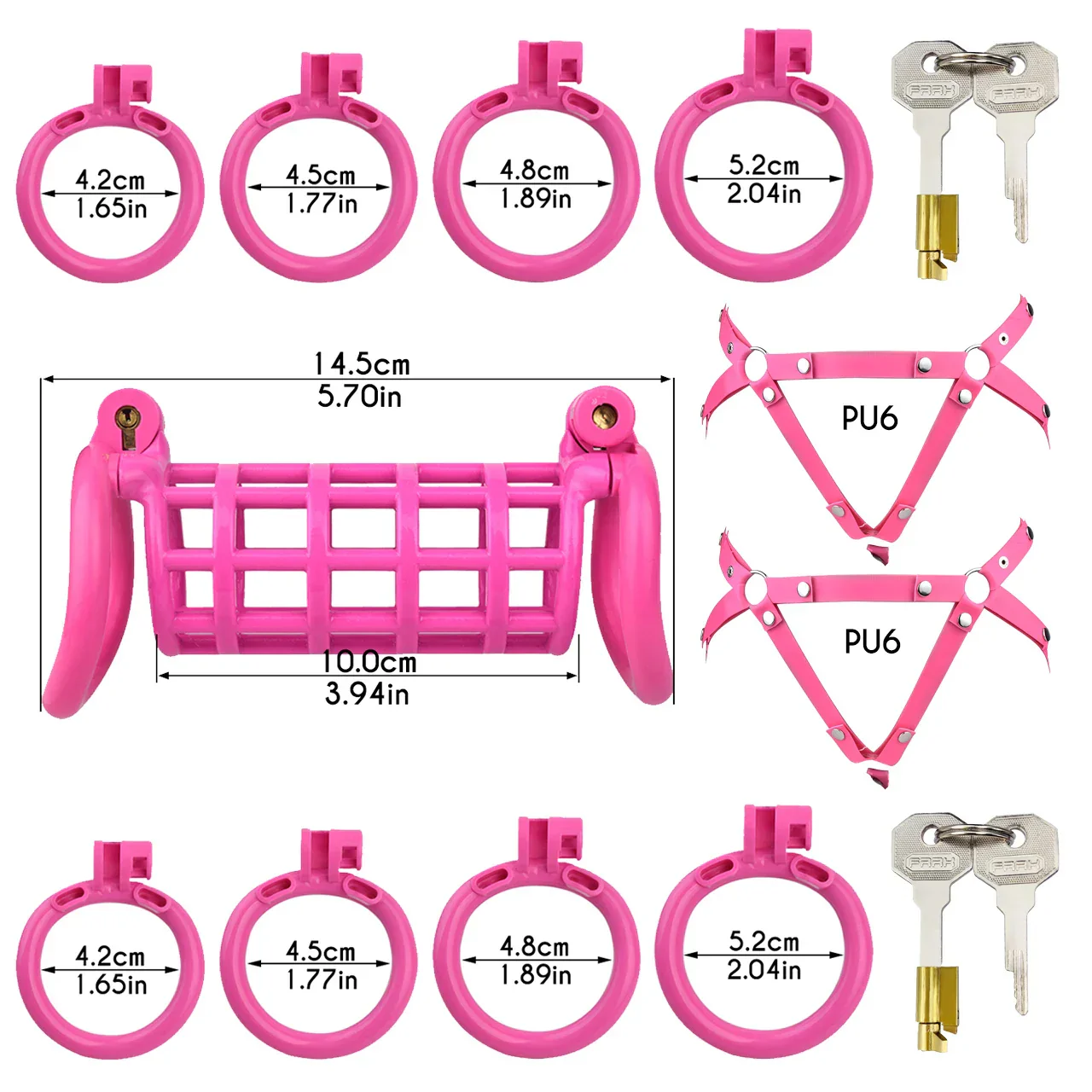 Plastic Twin Chastity Cage - Image 14