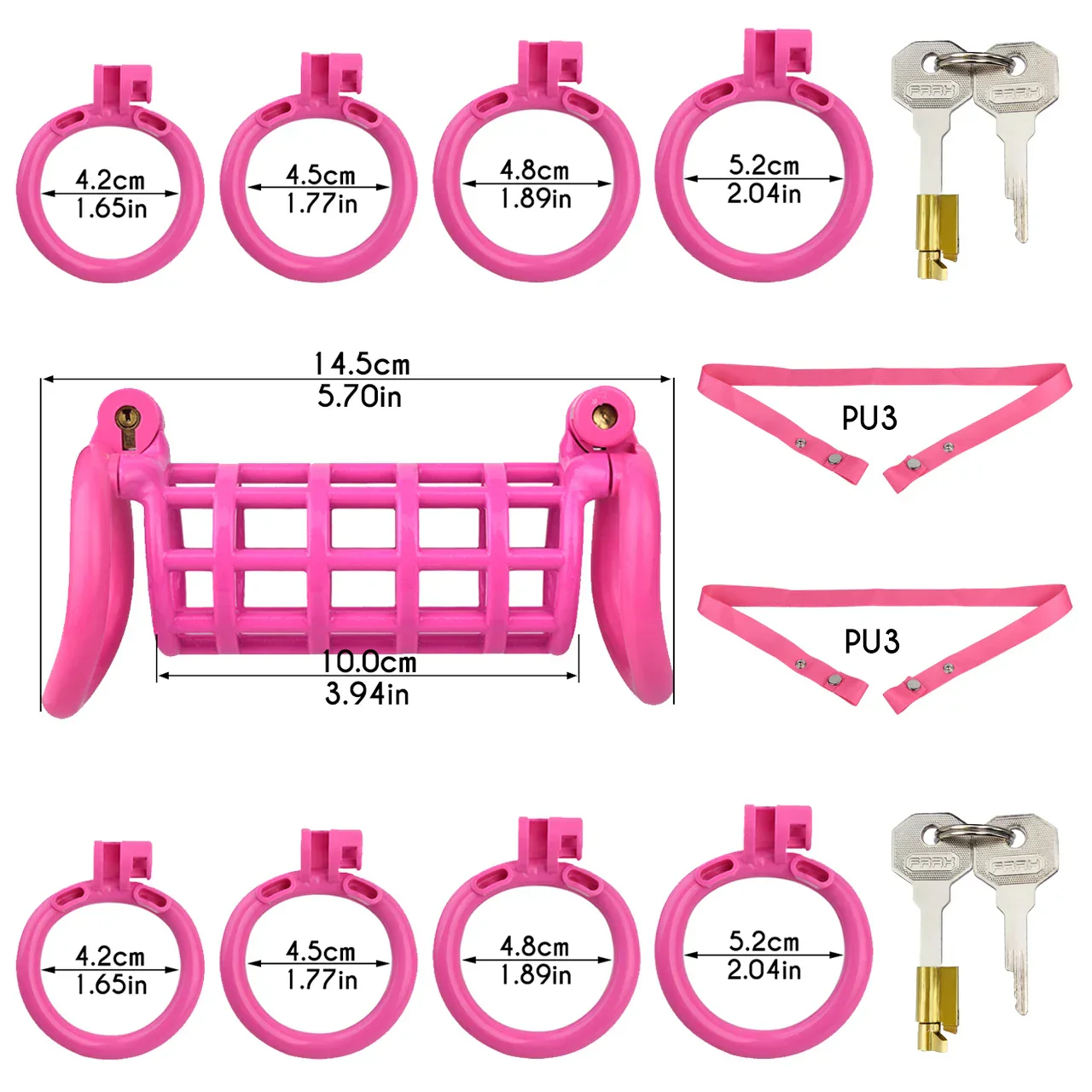 Plastic Twin Chastity Cage - Image 8