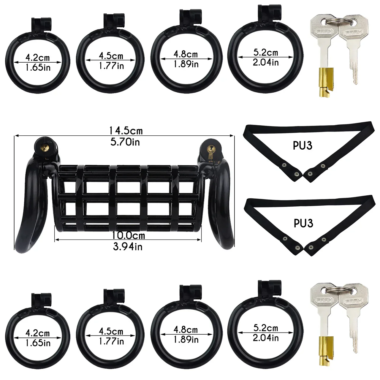 Plastic Twin Chastity Cage - Image 9