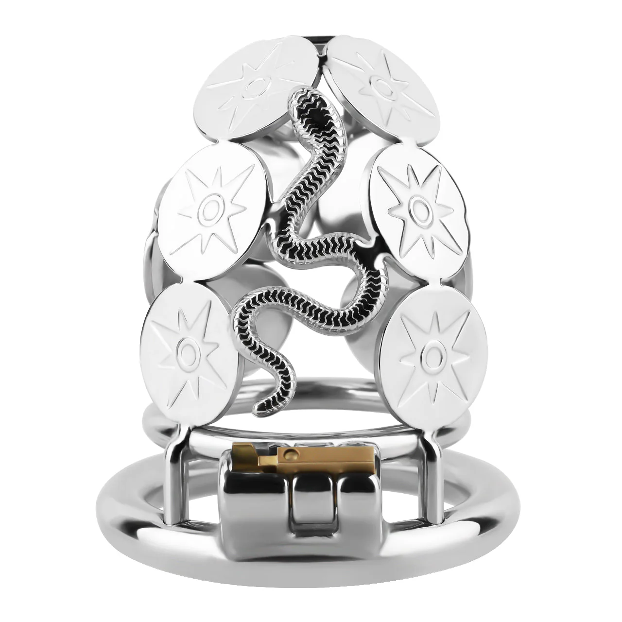 Premium Metal Snake Chastity Cage - Image 5