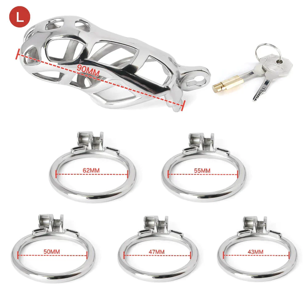 Primary Stainless Steel MAMBA Chastity Cage‘ Ring - Image 2