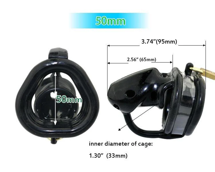 Silicone Chastity Cage 2.56 inches Long - Image 8