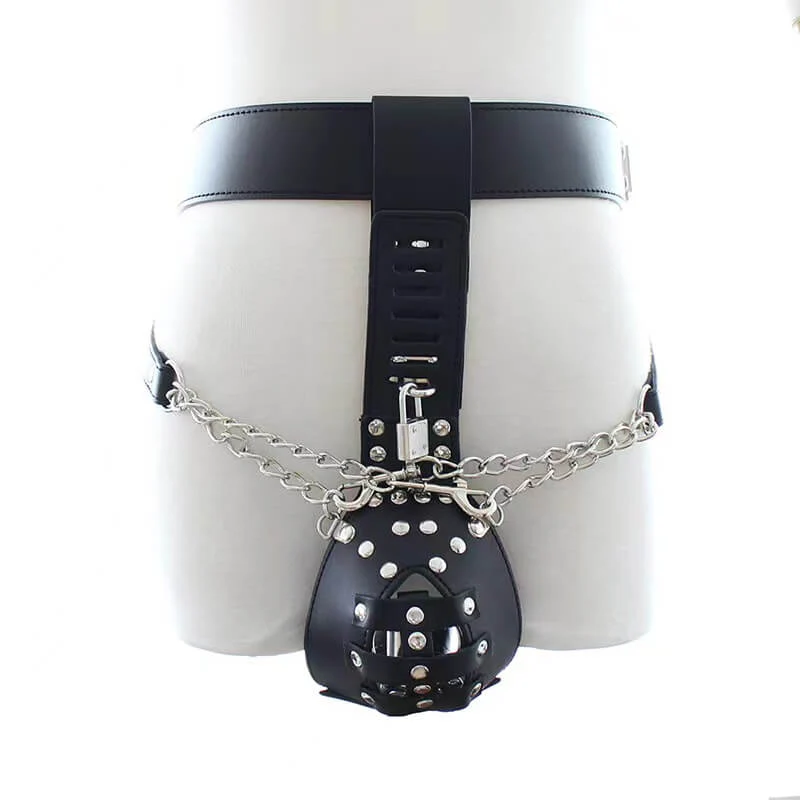 PU Leather Penis Bdsm Chastity Belt - Image 2