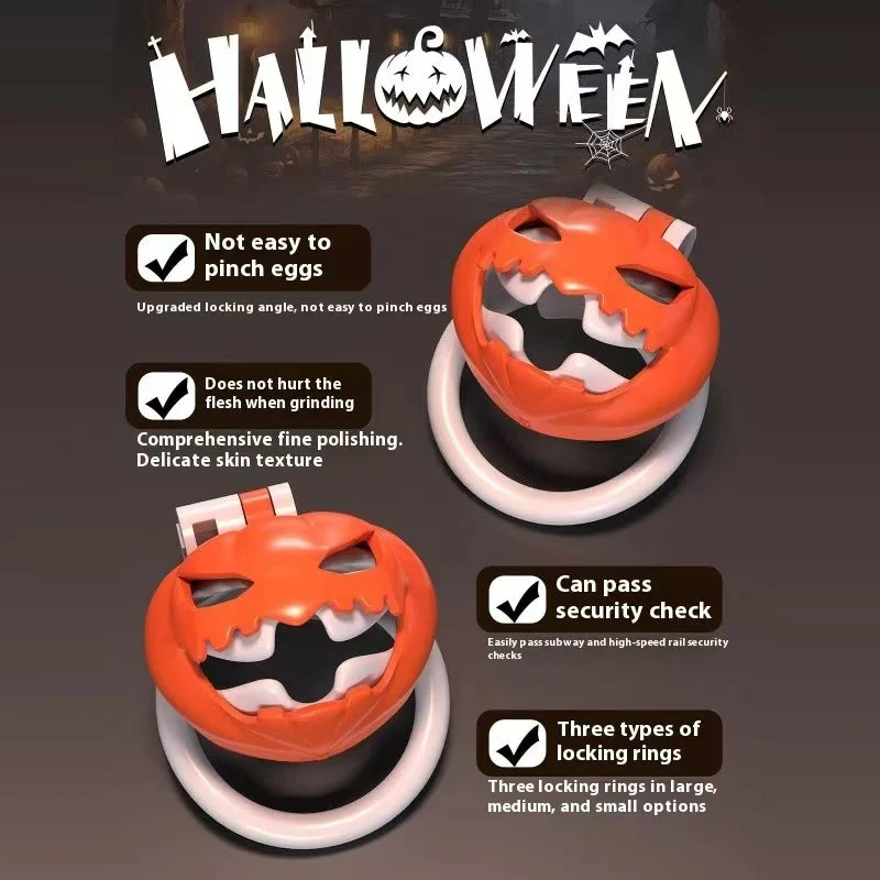 Pumpkin Halloween Chastity Cage - Image 8