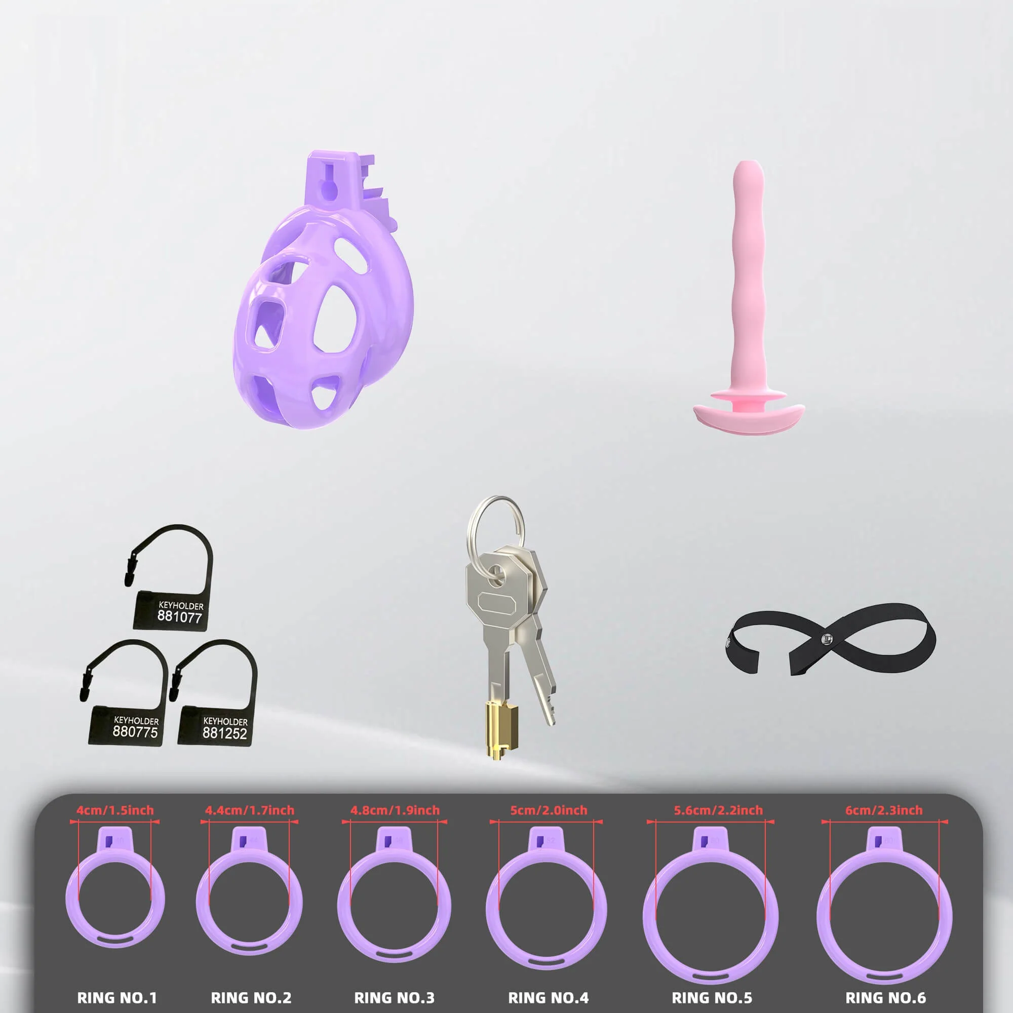 Purple Cobra Silicone Chastity Cage - Image 2