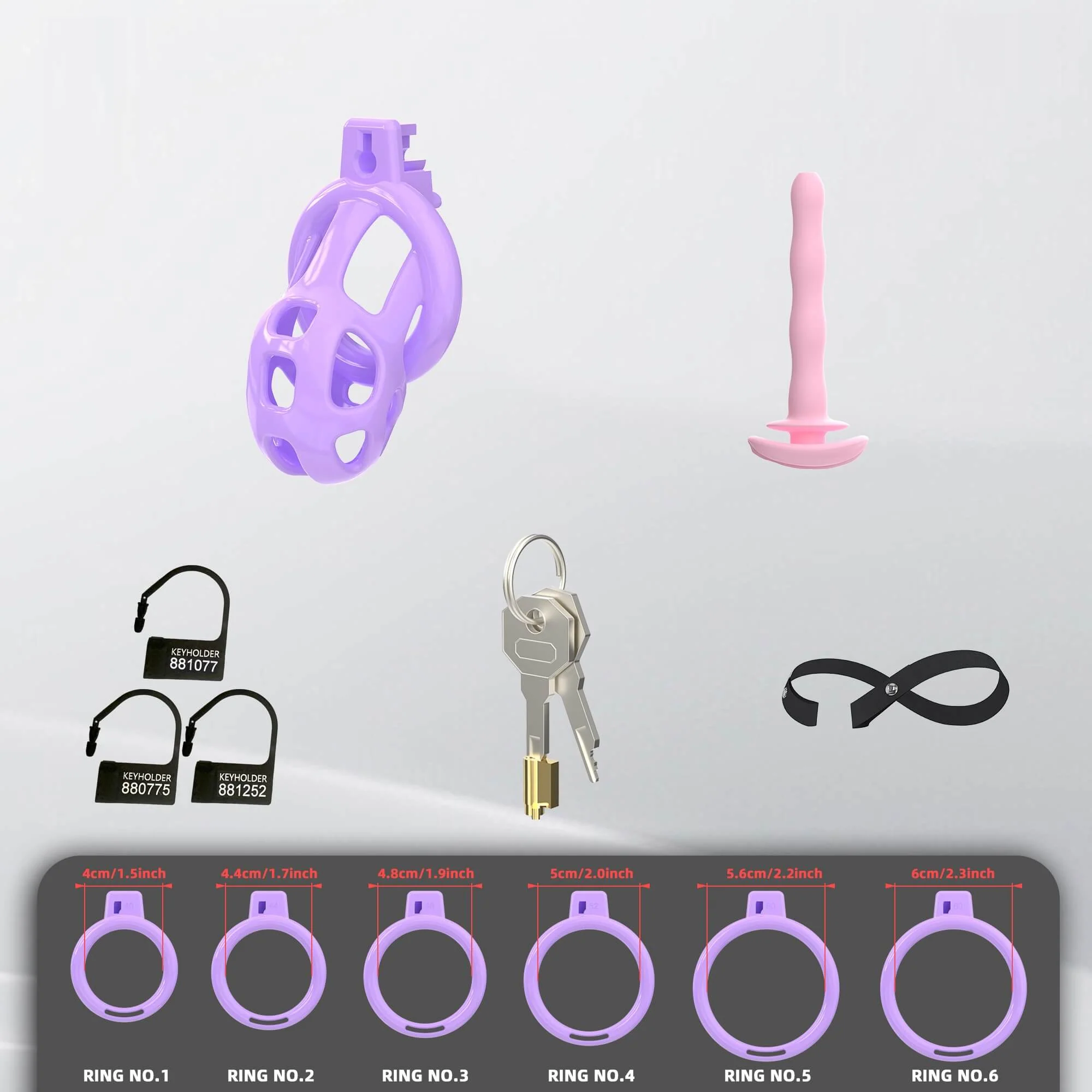 Purple Cobra Silicone Chastity Cage - Image 3