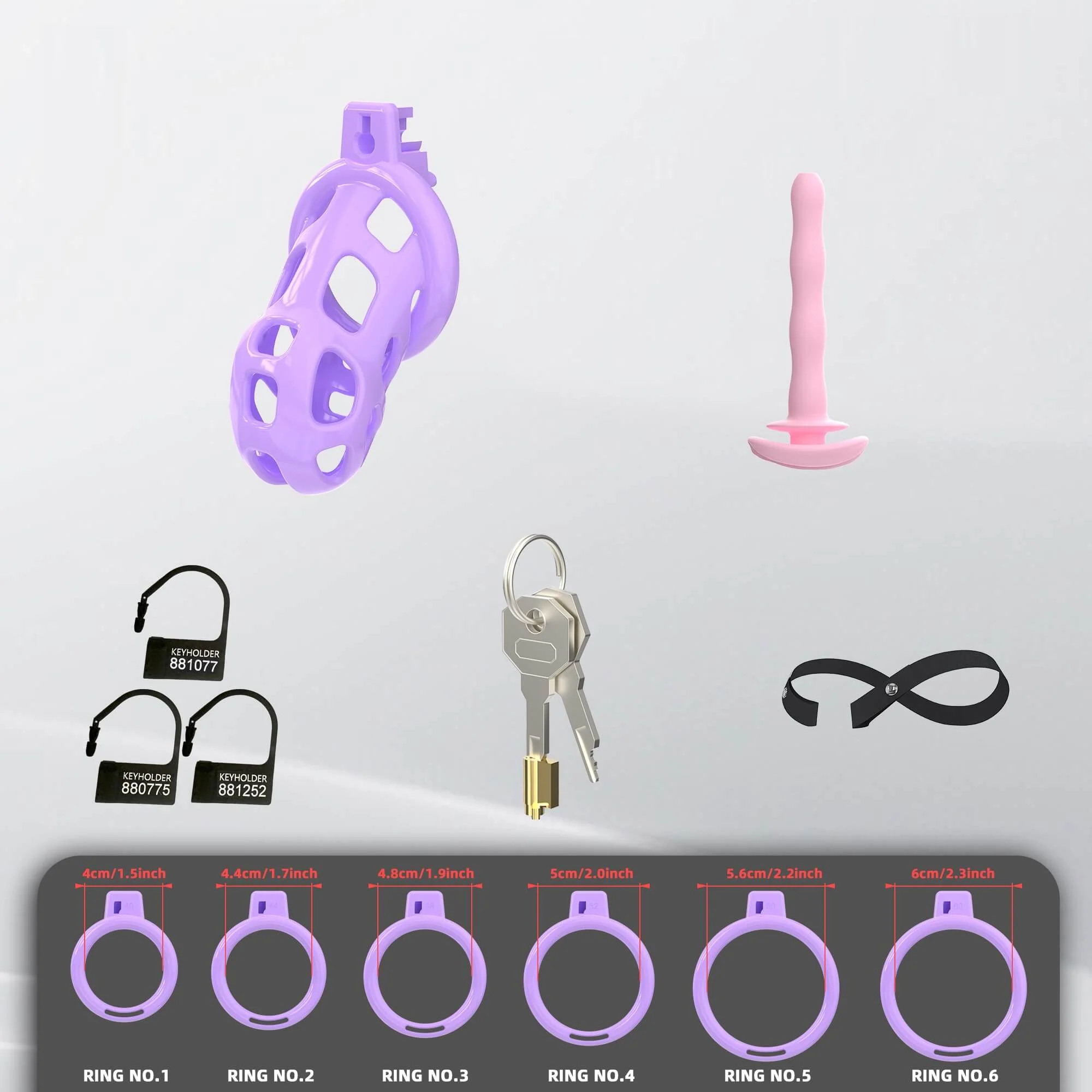 Purple Cobra Silicone Chastity Cage - Image 4