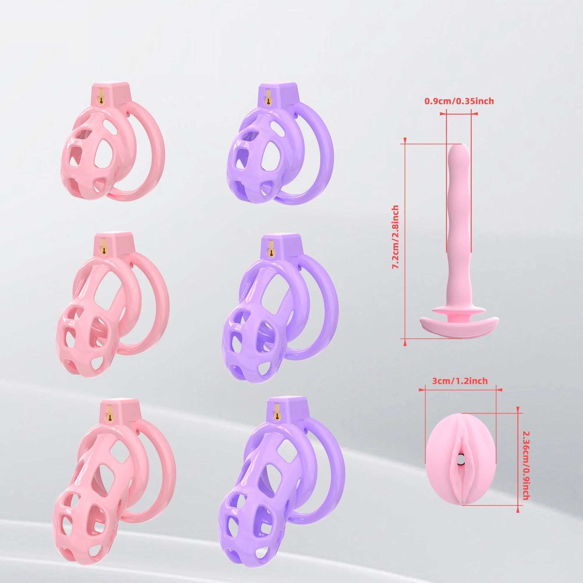 Purple Cobra Silicone Chastity Cage - Image 5