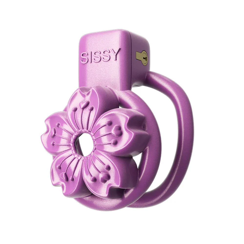 Purple SISSY Petal Chastity Cage - Image 3