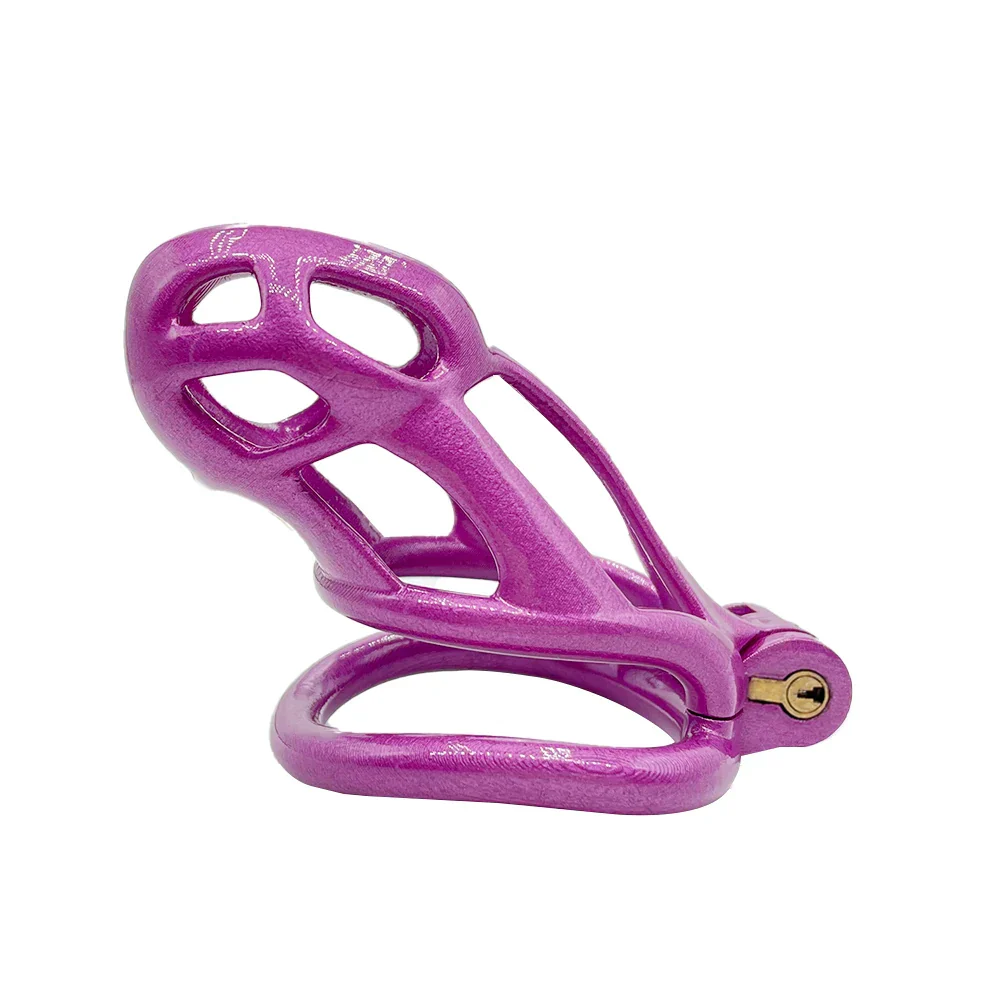 Purple Slave Cobra Chastity Cock Cage - Image 5