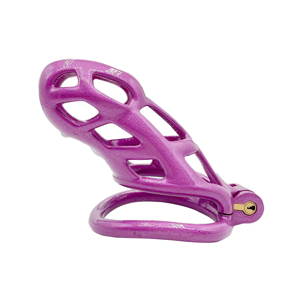 Purple Slave Cobra Chastity Cock Cage - Image 6