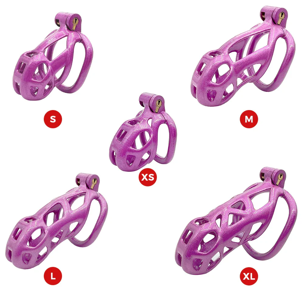 Purple Slave Cobra Chastity Cock Cage - Image 9