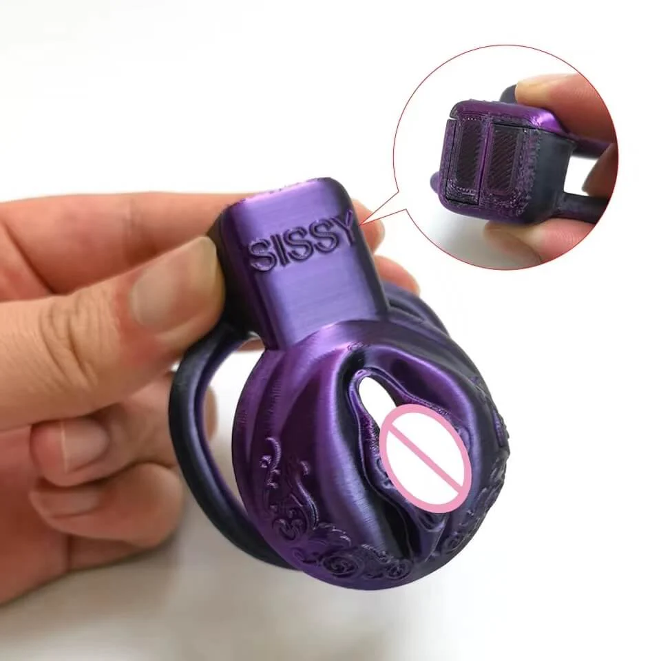Pussy Vaginal Mix Color Chastity Cage - Image 11