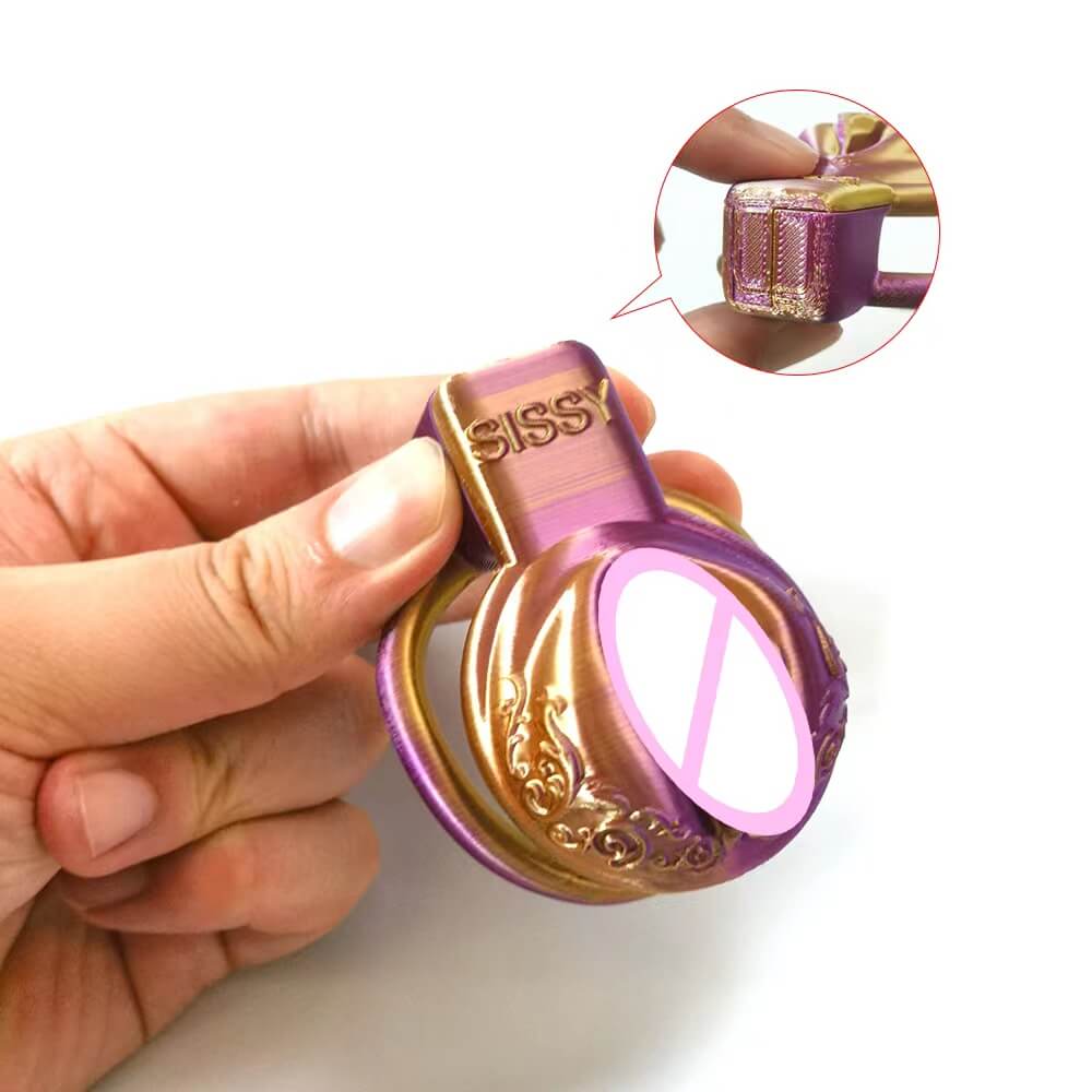 Pussy Vaginal Mix Color Chastity Cage - Image 13
