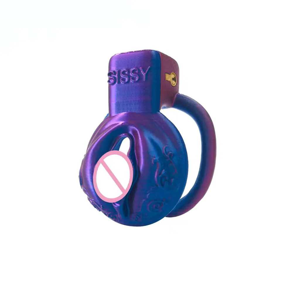 Pussy Vaginal Mix Color Chastity Cage - Image 4