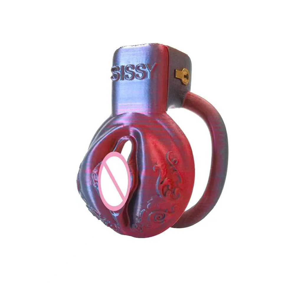 Pussy Vaginal Mix Color Chastity Cage - Image 8