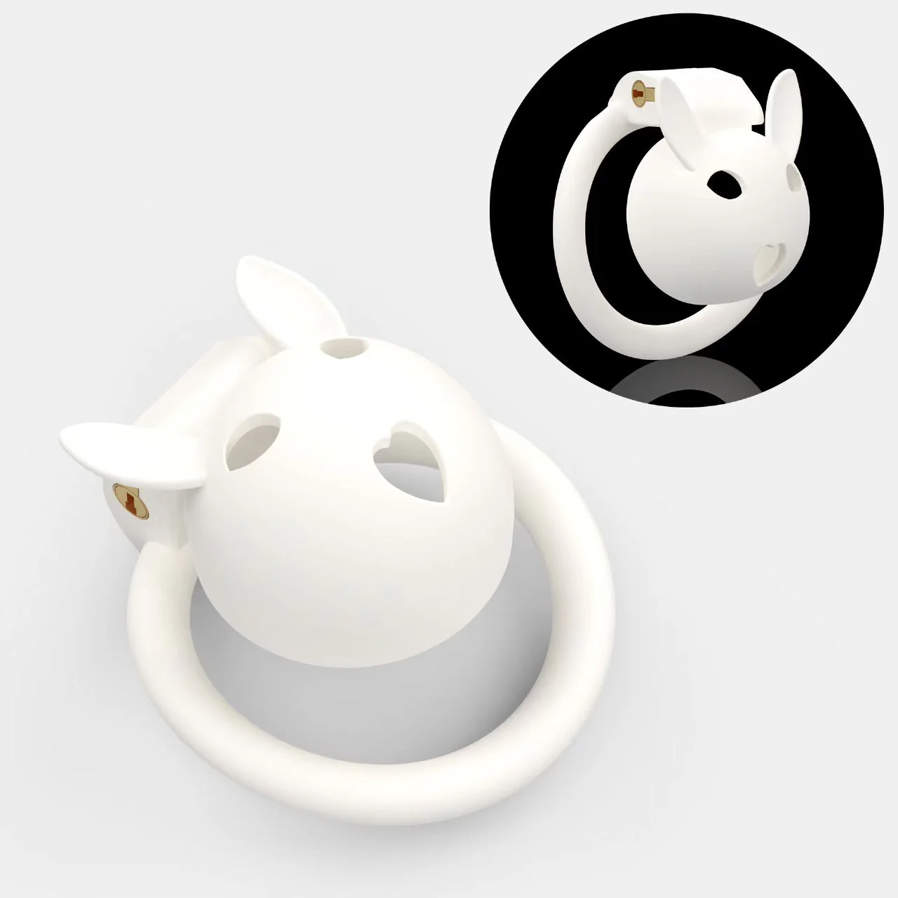 Rabbit Shaped Chastity Cage - Image 2
