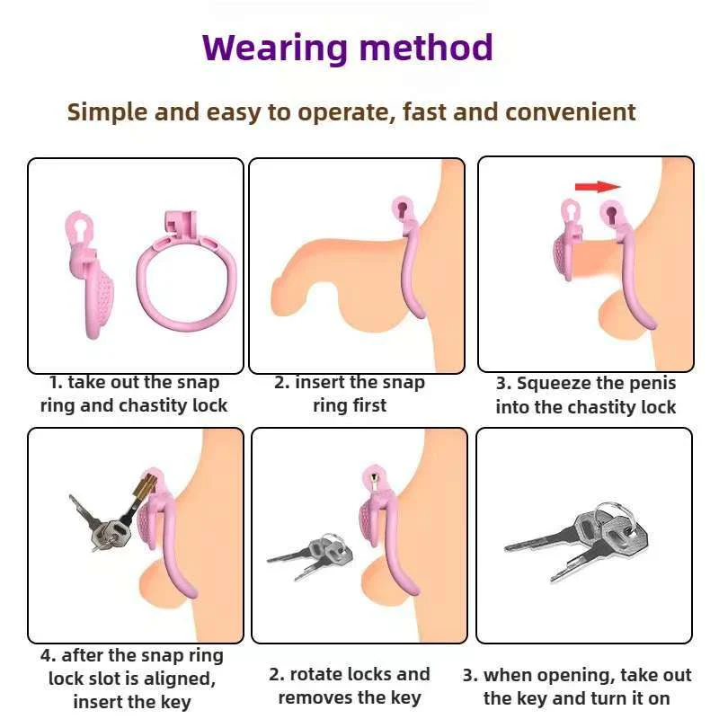 Reticular Pink Slave Chastity Devices - Image 7