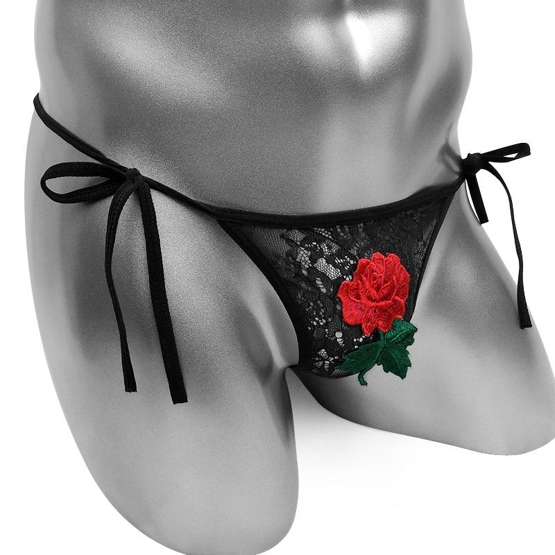 Rose Lace Thong Panties - Image 2