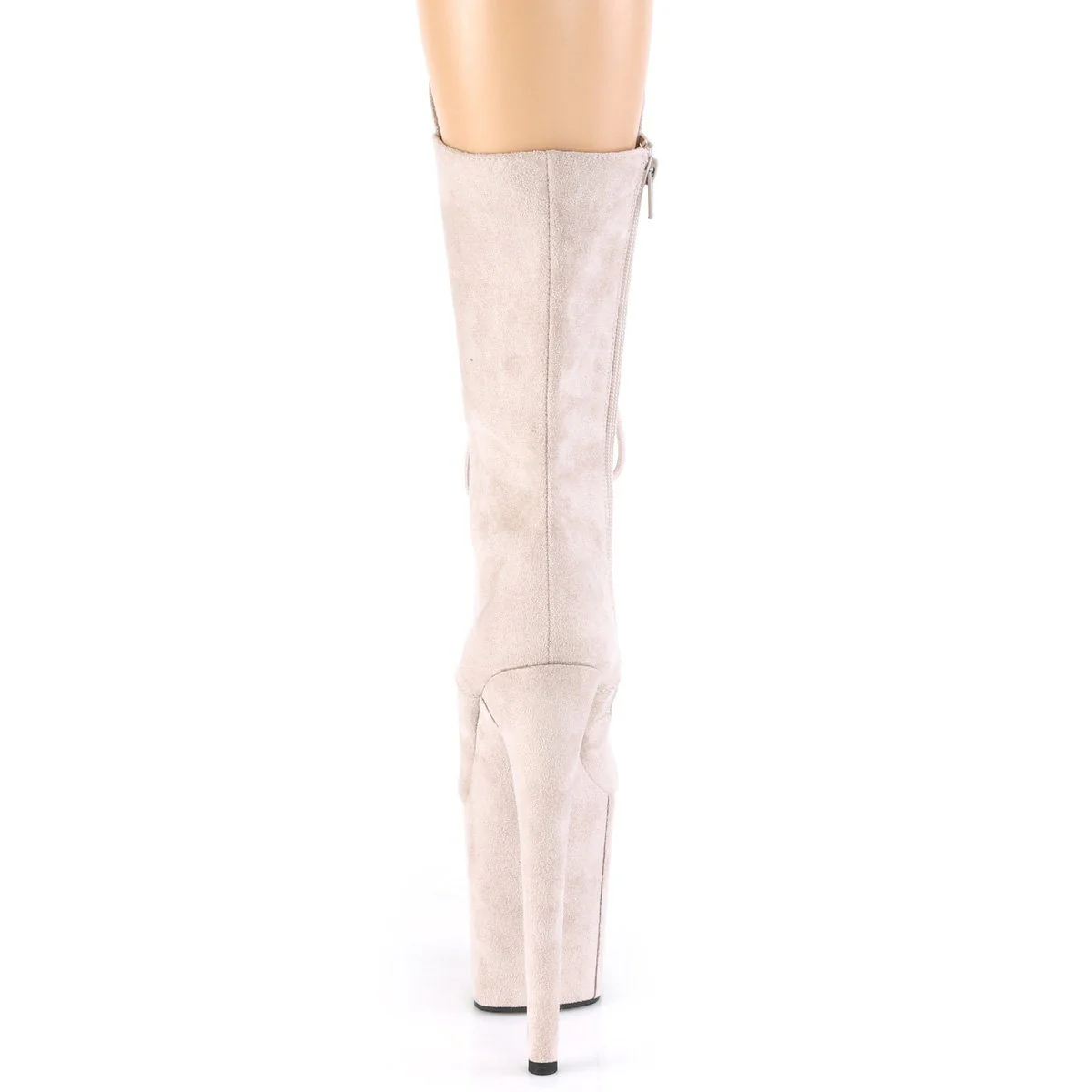 Seductive-1050FS Exotic Boot | Nude Faux Suede - Image 4