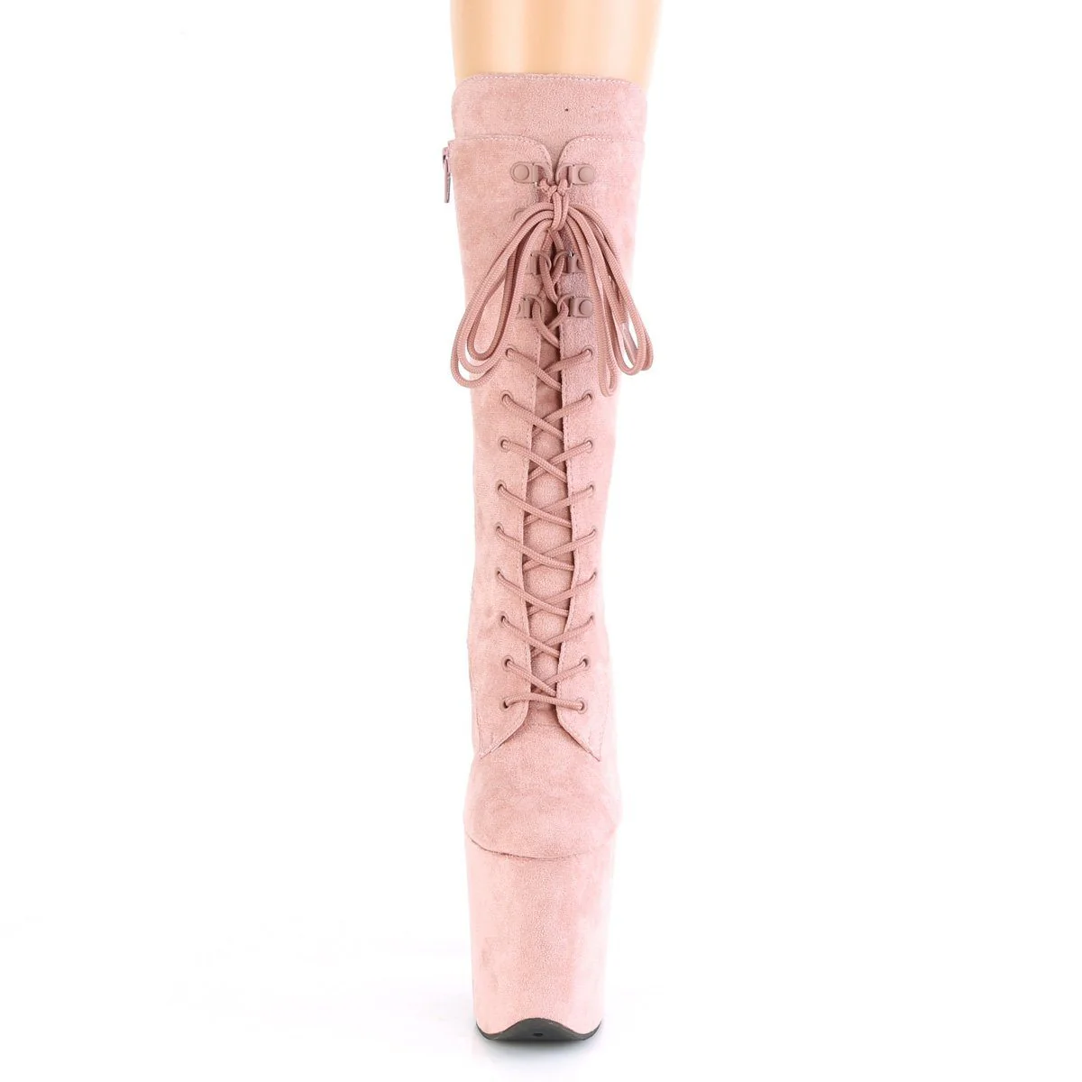 Seductive-1050FS Exotic Boot | RoseGold Faux Suede - Image 2